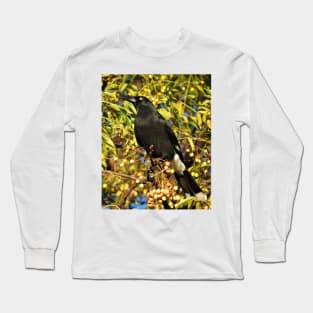 Pied Currawong Long Sleeve T-Shirt